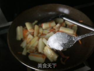 香菇小酱炒年糕的做法步骤：7