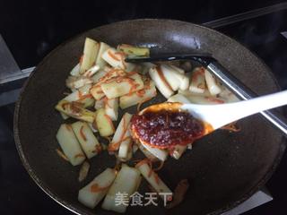 香菇小酱炒年糕的做法步骤：8