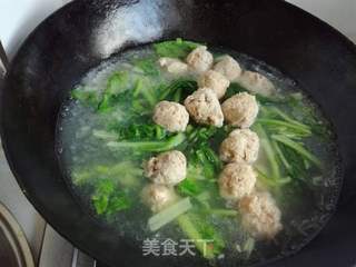#年菜#小白菜豆腐肉圆汤的做法步骤:22