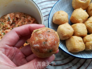 酿油豆腐——团团圆圆的做法步骤:14