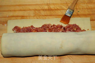 豆皮肉卷的做法步骤:9
