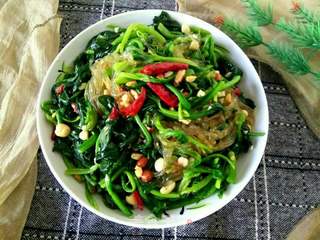 菠菜拌粉丝的做法步骤:15