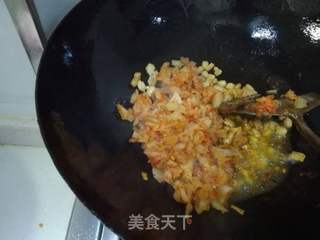 辣白菜肉丁炒饭的做法步骤：8