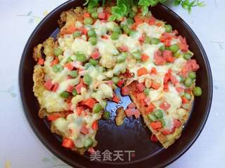 米饭蛋皮披萨的做法步骤:15