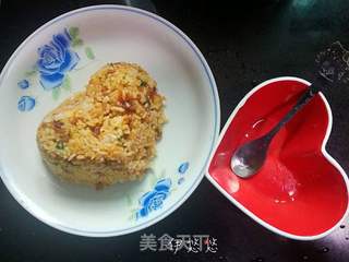 香肠炒饭的做法步骤:7