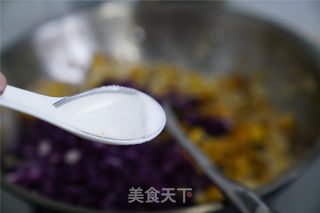 紫甘蓝鸡蛋炒饭的做法步骤:5