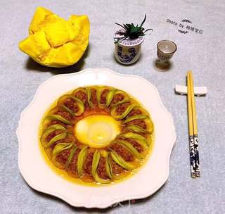角瓜鲜肉蒸蛋的做法步骤:12