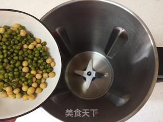 蜂蜜黄豆绿豆豆浆的做法步骤：2