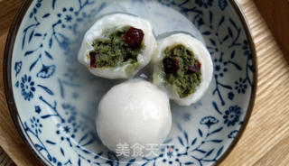 抹茶蔓越莓汤圆的做法步骤:15