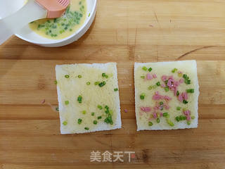香葱肉松吐司卷的做法步骤:6