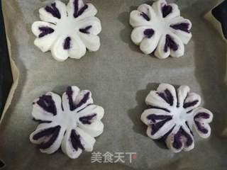 #花样美食#紫薯花包的做法步骤:17