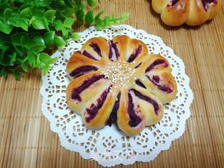 #花样美食#紫薯花包的做法步骤:20
