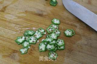 秋葵蒸蛋的做法步骤:3
