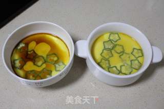 秋葵蒸蛋的做法步骤:10