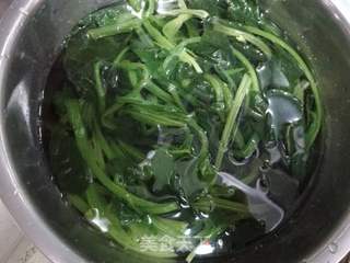 肉丝拌菠菜的做法步骤:7