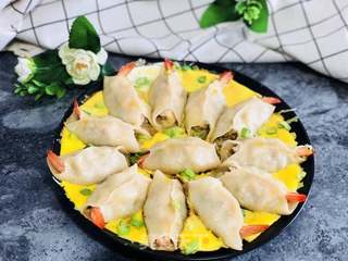 #花样美食#—虾仁蛋包饺的做法步骤:16