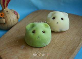 抹茶红豆雪媚娘的做法步骤:28