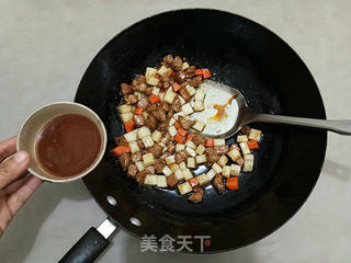 黑椒肉粒炒年糕的做法步骤:11