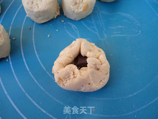 巧克力馅红薯糯米饼的做法步骤:8
