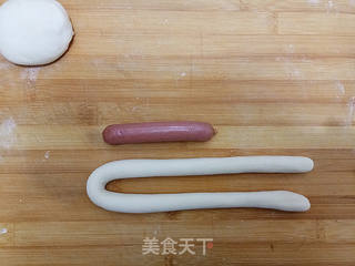 小兔子香肠馒头的做法步骤:7
