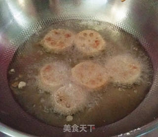 炸香酥藕盒的做法步骤:13