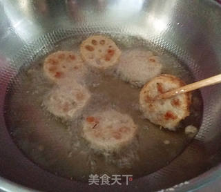炸香酥藕盒的做法步骤:14