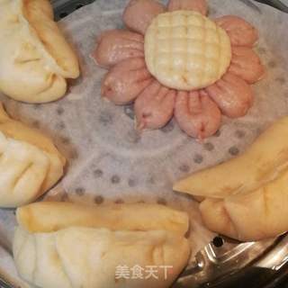 花样馒头~向日葵的做法步骤:14