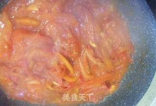 番茄三鲜水晶肉片浓汤的做法步骤:6