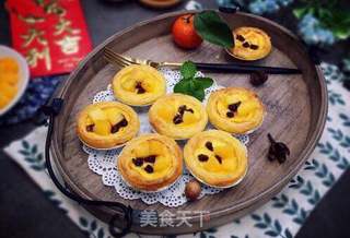 #新年甜点#超级奶香巧克力黄桃蛋挞的做法步骤:13