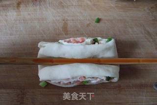 火腿香菜花卷的做法步骤:9