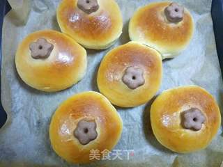 #花样美食#枣泥小花面包的做法步骤:18