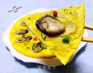 牡蛎金针菇蛋饼的做法步骤:11