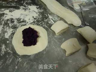 熊猫紫薯包的做法步骤:6