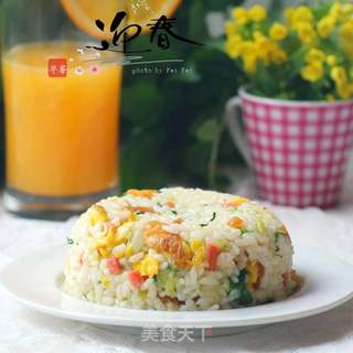 蔬菜蛋炒饭的做法步骤:9