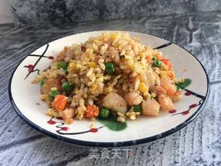 黄金虾仁蛋炒饭的做法步骤:6
