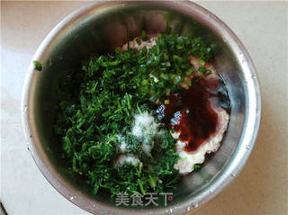 “春食野菜”荠菜鲜肉汤圆的做法步骤:3