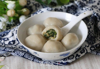 “春食野菜”荠菜鲜肉汤圆的做法步骤:12