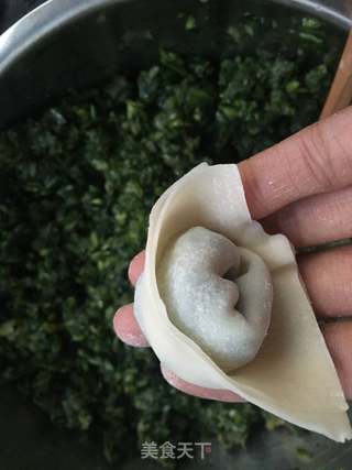 油煎荠菜馄饨的做法步骤:6