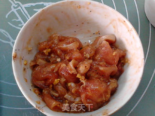 黑椒鸡肉焖红米饭的做法步骤:7