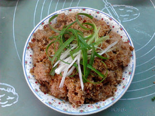腌豇豆粉蒸牛肉的做法步骤:13