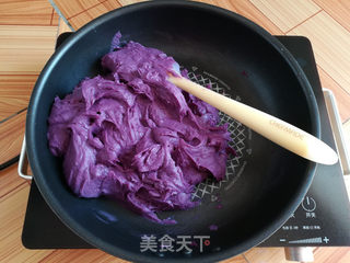 奶香紫薯泥的做法步骤:8