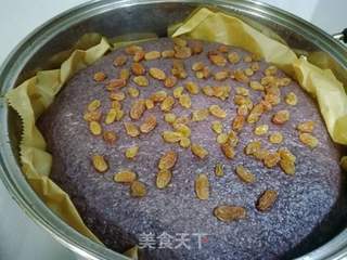 黑米面豆沙发糕的做法步骤:16