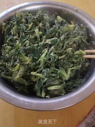 春季野菜：蒸面条菜的做法步骤：5