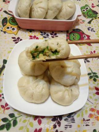 三鲜馅发面包子的做法步骤:15
