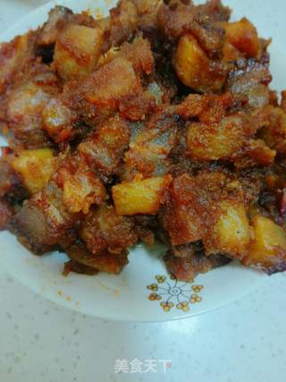 土豆炒腊肉的做法步骤：6