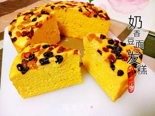 奶香豆面发糕的做法步骤:7