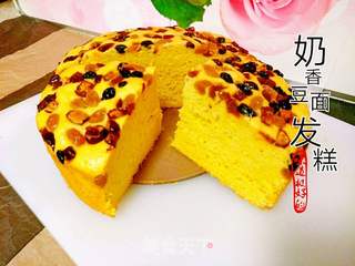 奶香豆面发糕的做法步骤:8