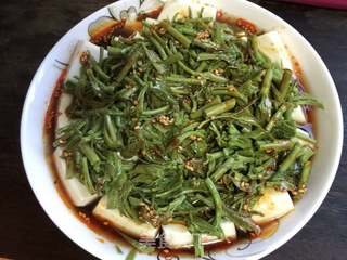 香椿拌豆腐#春季野菜#的做法步骤:9