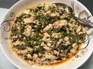 香椿拌豆腐#春季野菜#的做法步骤:10