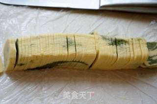 抹茶大理石饼干的做法步骤：10